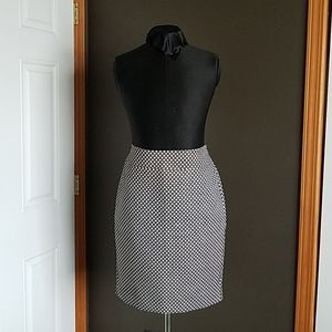 Ann Taylor Sz 10 NWT Black White Pencil Skirt